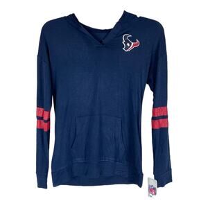 Houston Texans NFL Team Apparel NWT Lightweight Hoodie Girl's Size L Navy
